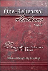 One-Rehearsal Anthems, Volume 2 SAB Singer's Edition cover